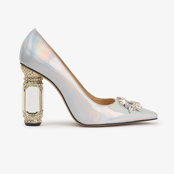 Silver Pumps 100