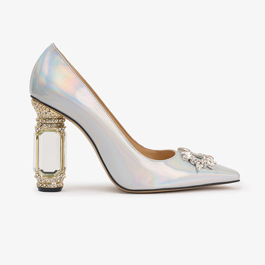 Silver Pumps 100