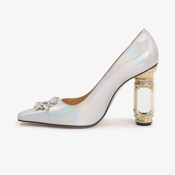 Silver Pumps 100
