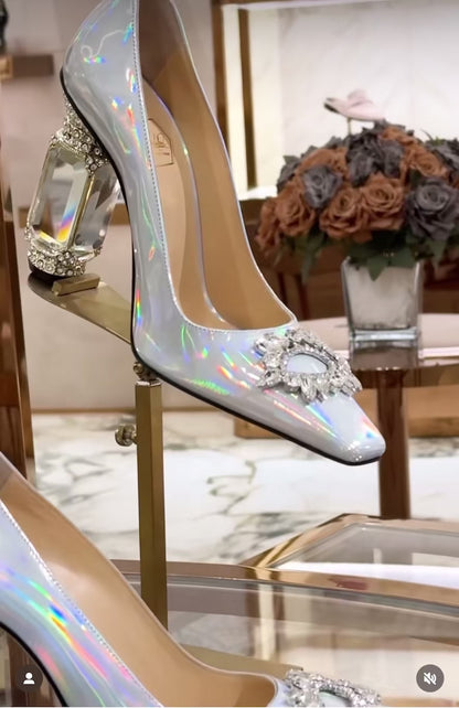 Silver Pumps 100