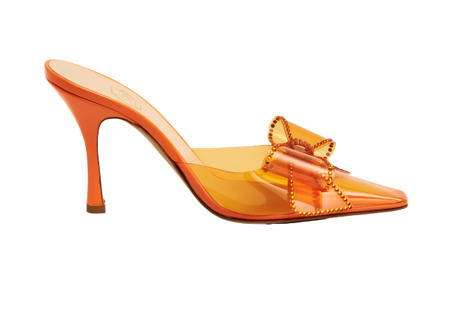 PVC Mule Heels | Dimante Mule in PVC - Heel Shoes | Nalebe